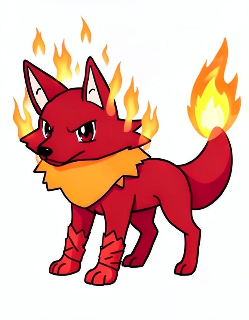 Pyrohowl, a Pokemon OC made on GenTube