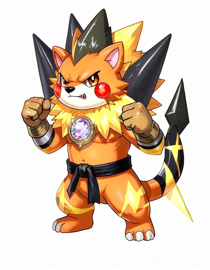 Zapstripe, a Pokemon OC made on GenTube