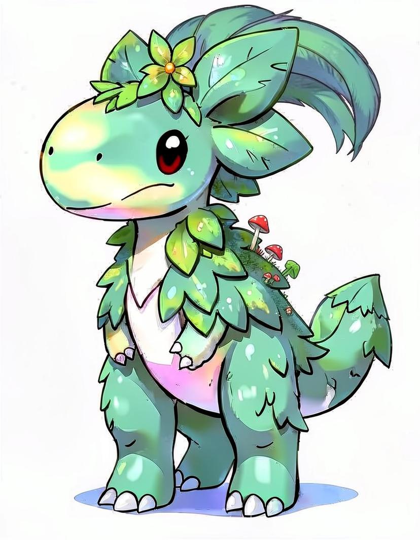 Fernmon, a Pokemon OC made on GenTube