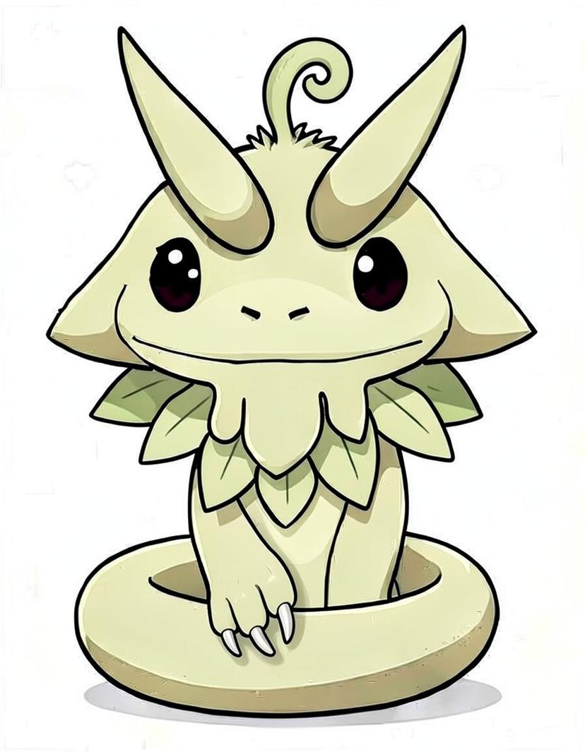 Leafcoil Thatch, a Pokemon OC made on GenTube