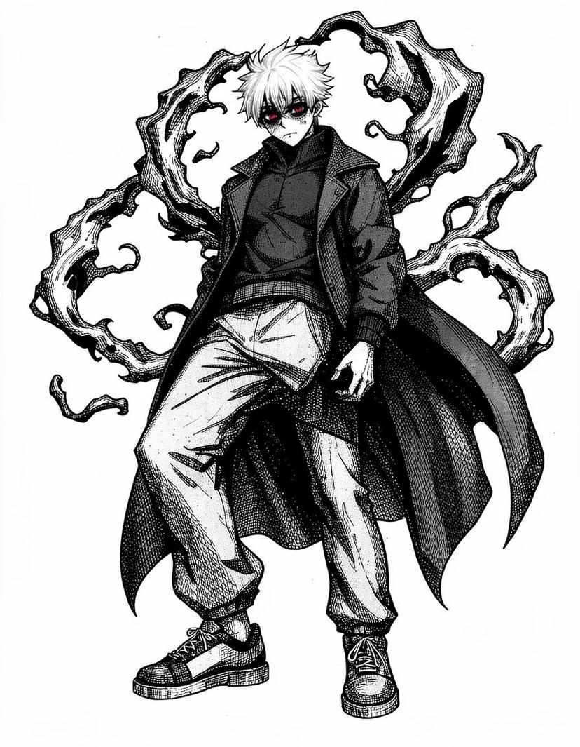 Archryon Atticus Ravynborne, a Jujutsu Kaisen OC made on GenTube