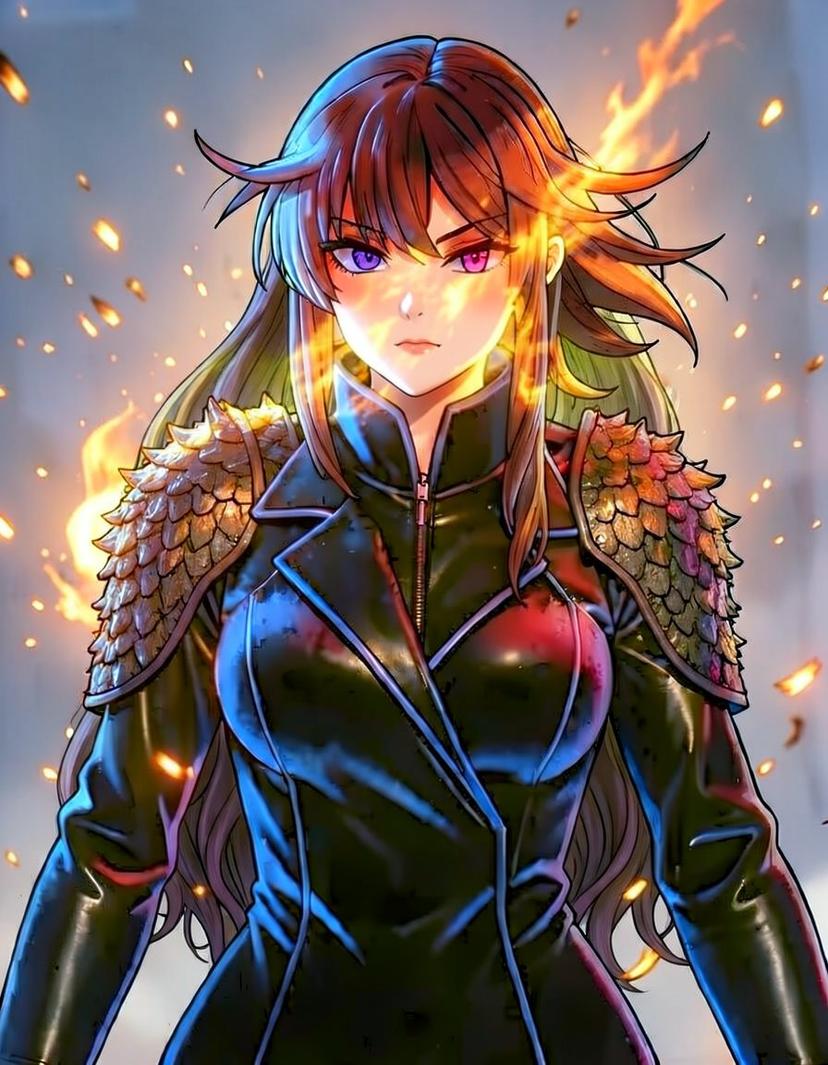 Rivenflare, a Fourth Wing OC made on GenTube