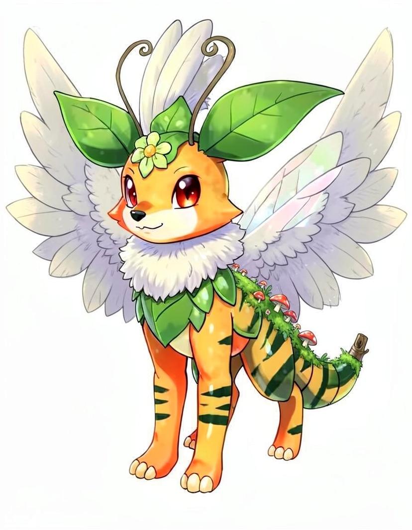 Leaflupe, a Pokemon OC made on GenTube