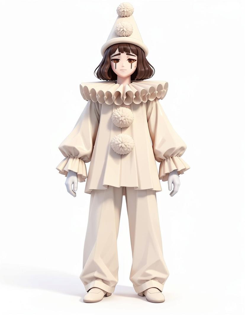 Sad pierrot, a Roblox OC made on GenTube