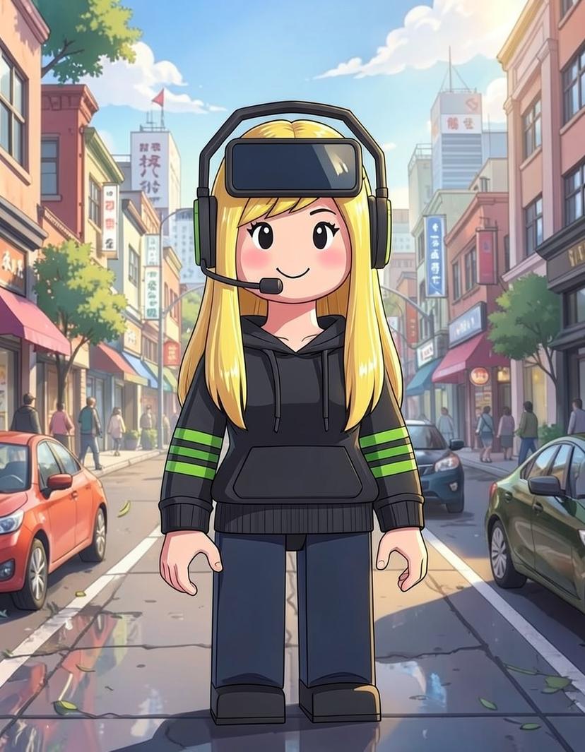 GlitchShade, a Roblox OC made on GenTube