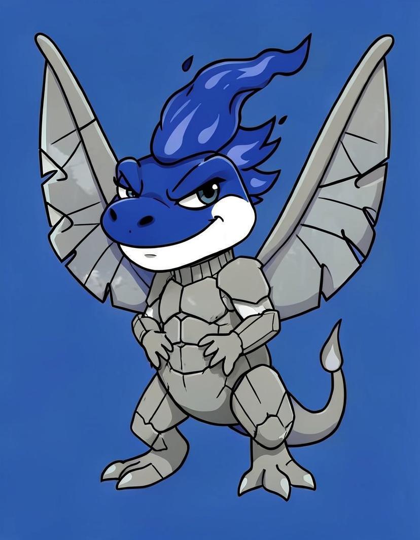 Scorchscale, a Pokemon OC made on GenTube
