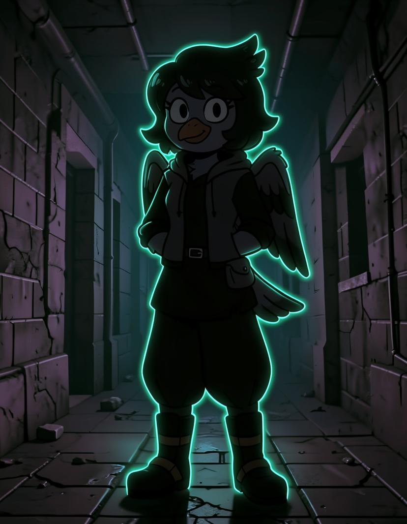Ebony Gleam, a Deltarune OC made on GenTube