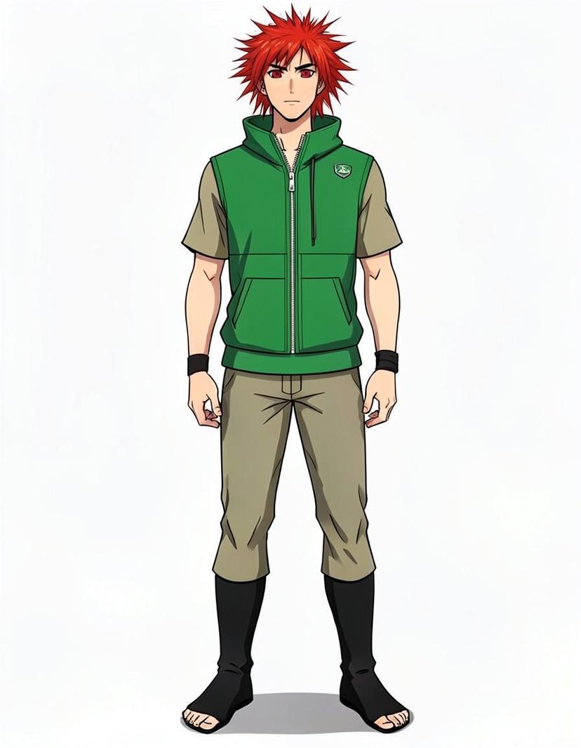 Crimsonflare, a Naruto OC made on GenTube