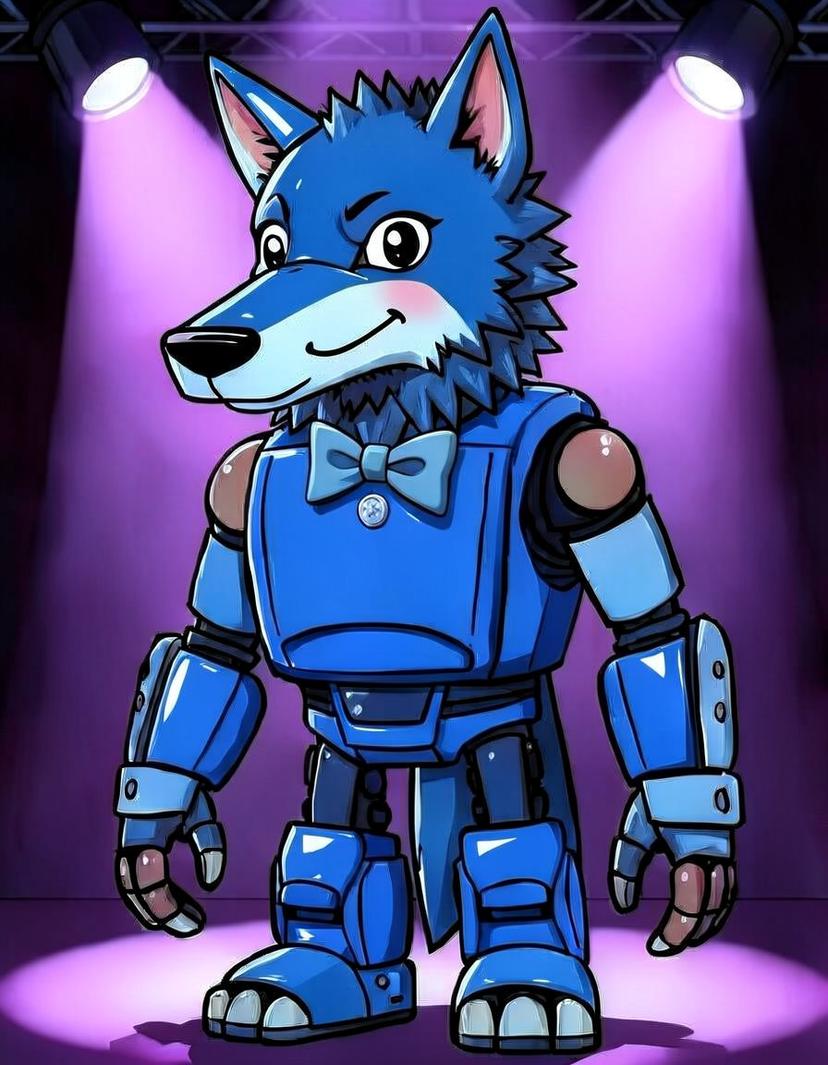 Wolfy, a FNAF OC made on GenTube