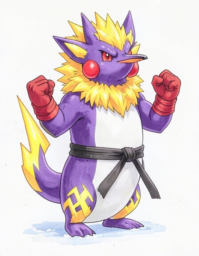 Sparkmon, a Pokemon OC made on GenTube