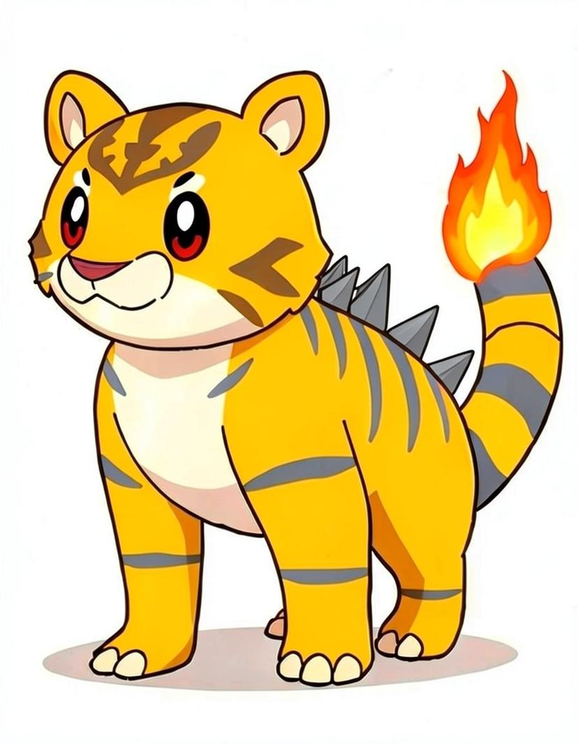 Pyrotigra, a Pokemon OC made on GenTube