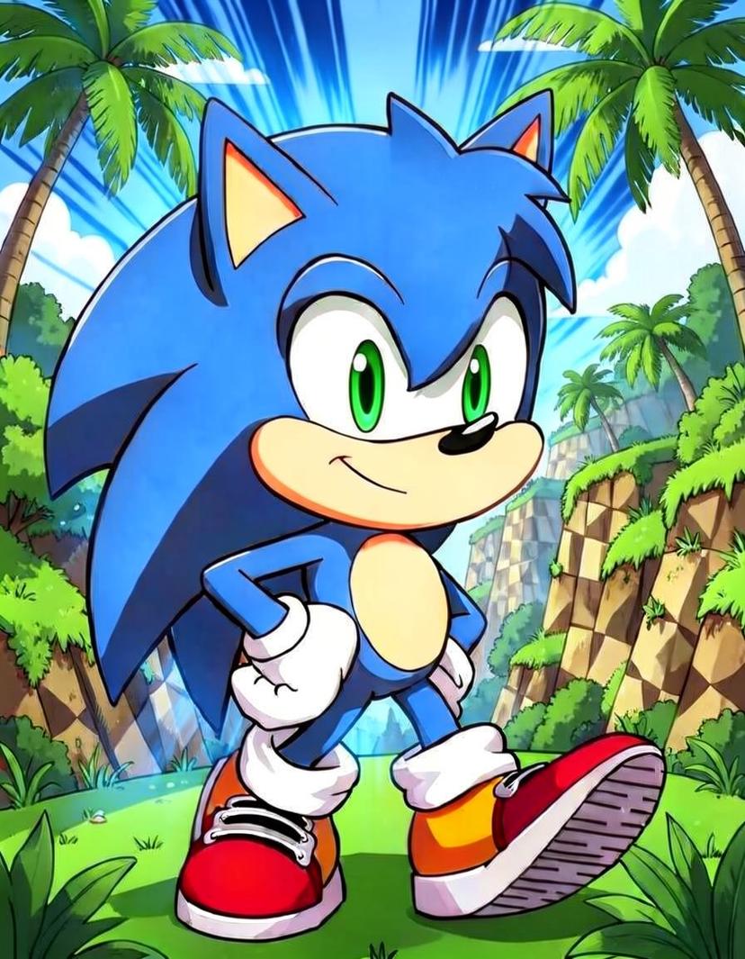 Spinner ark the hedgehog, a Sonic OC made on GenTube