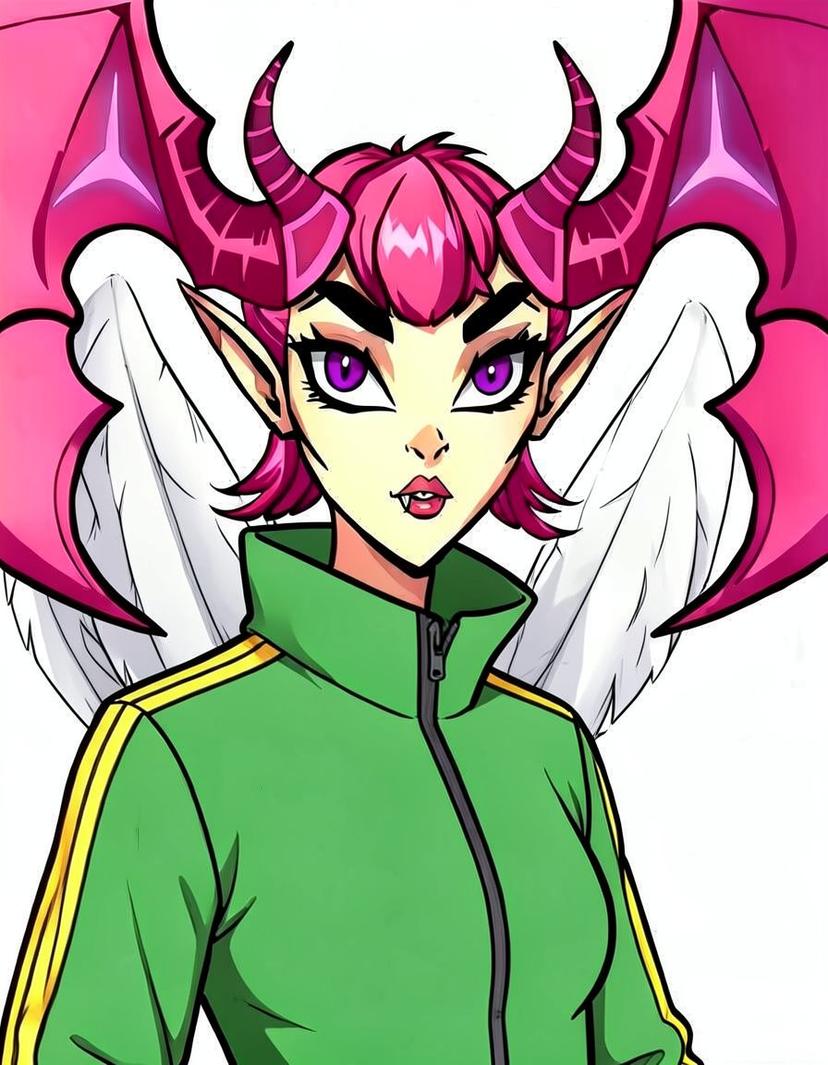 Shade Emberwing, a Hazbin Hotel OC made on GenTube