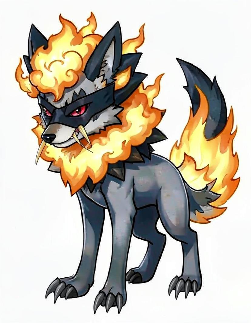 Pyrowolf, a Pokemon OC made on GenTube