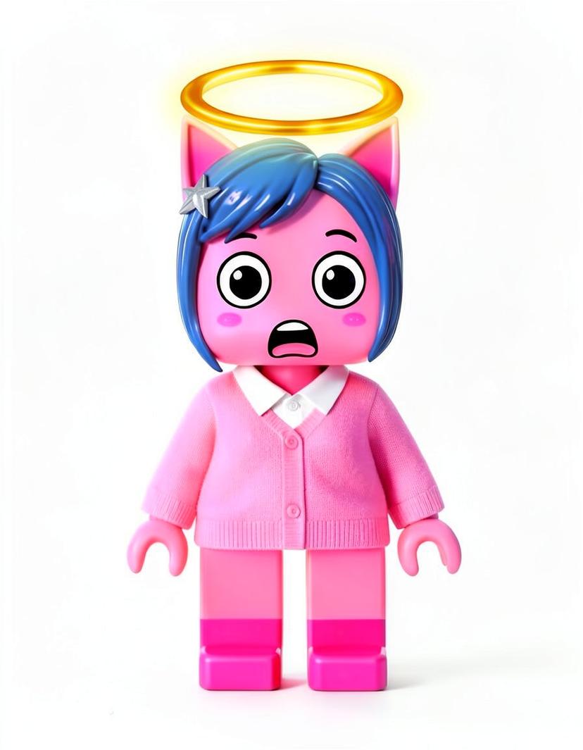 NeonPurr, a Roblox OC made on GenTube