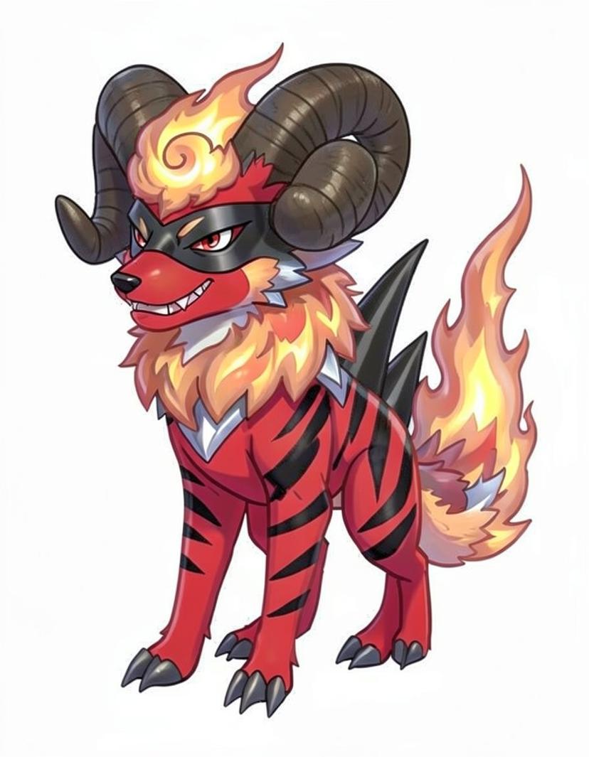 Emberhowl, a Pokemon OC made on GenTube