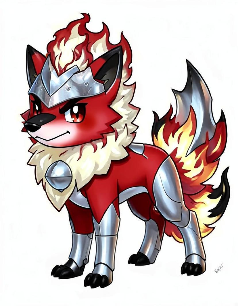 Emberwolf, a Pokemon OC made on GenTube