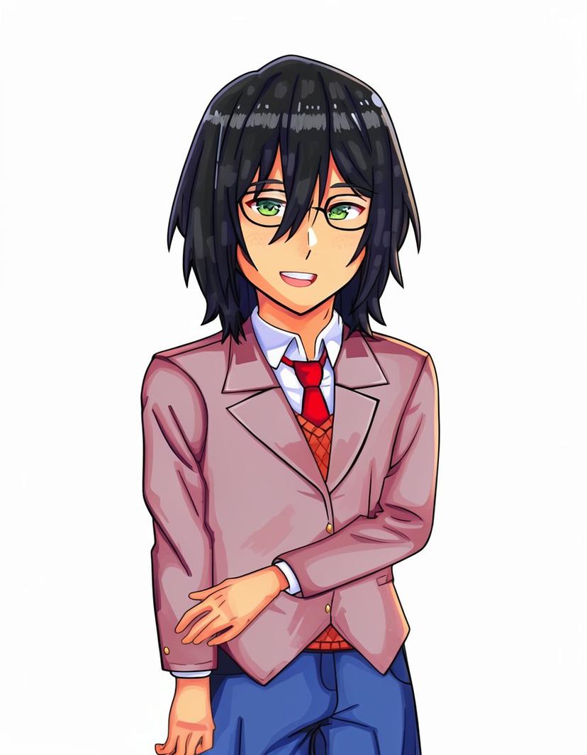 Abner Arbib, a DDLC OC made on GenTube