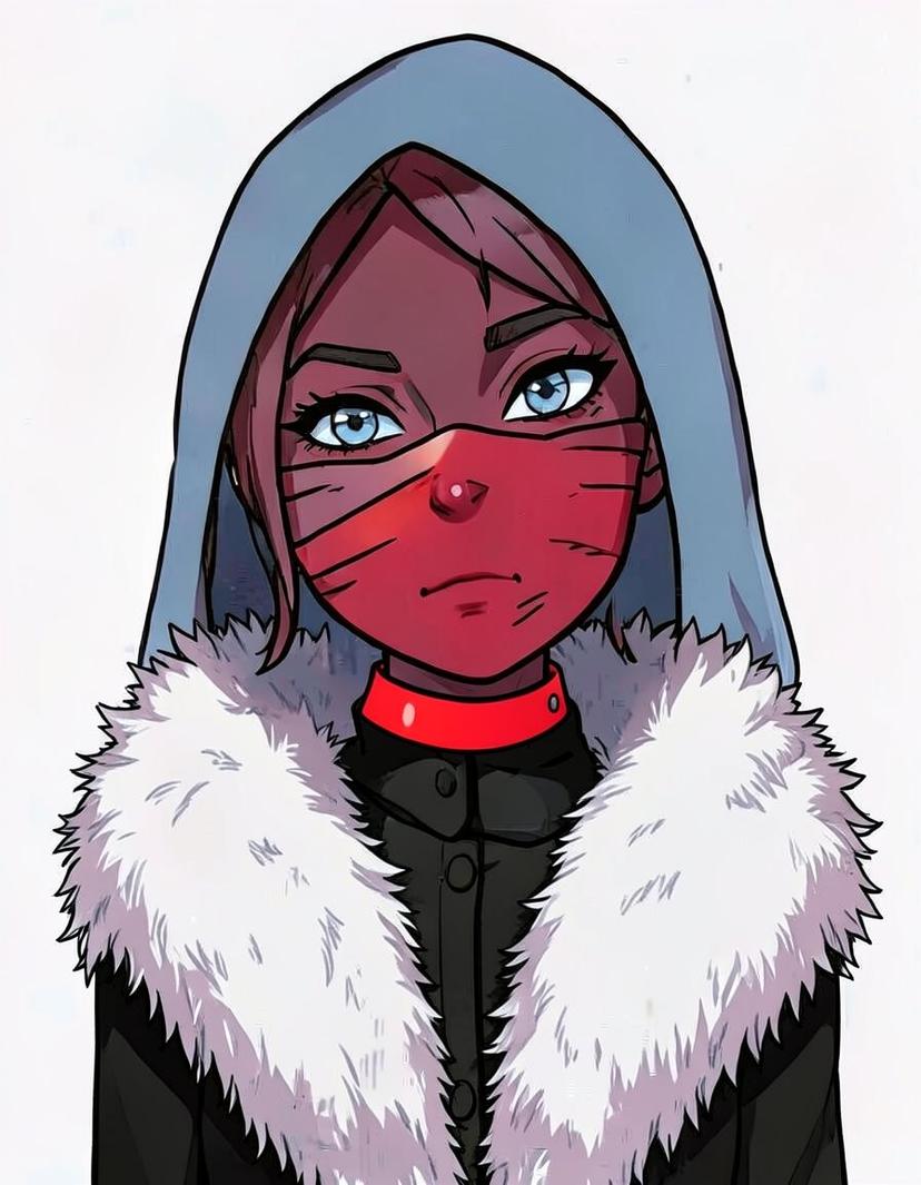 Crimson Veil, a Hazbin Hotel OC made on GenTube