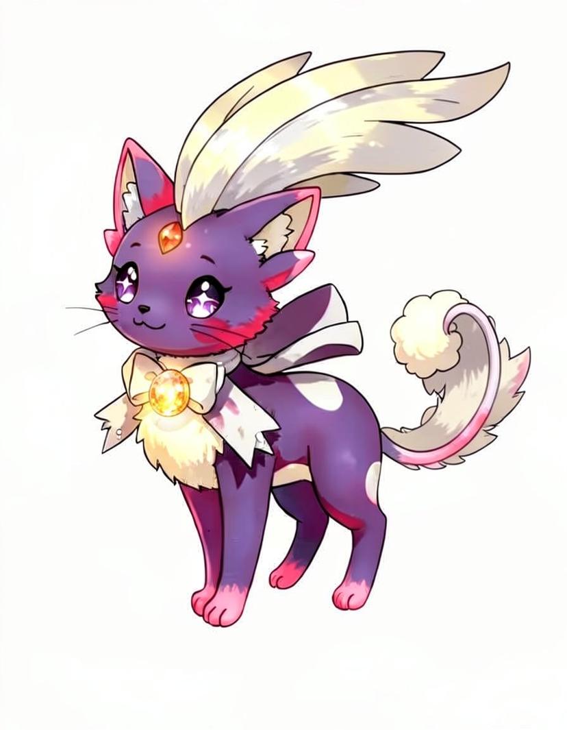 Glimmerwhisk, a Pokemon OC made on GenTube