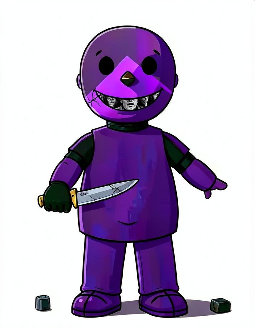 The Purple Man, a FNAF OC made on GenTube