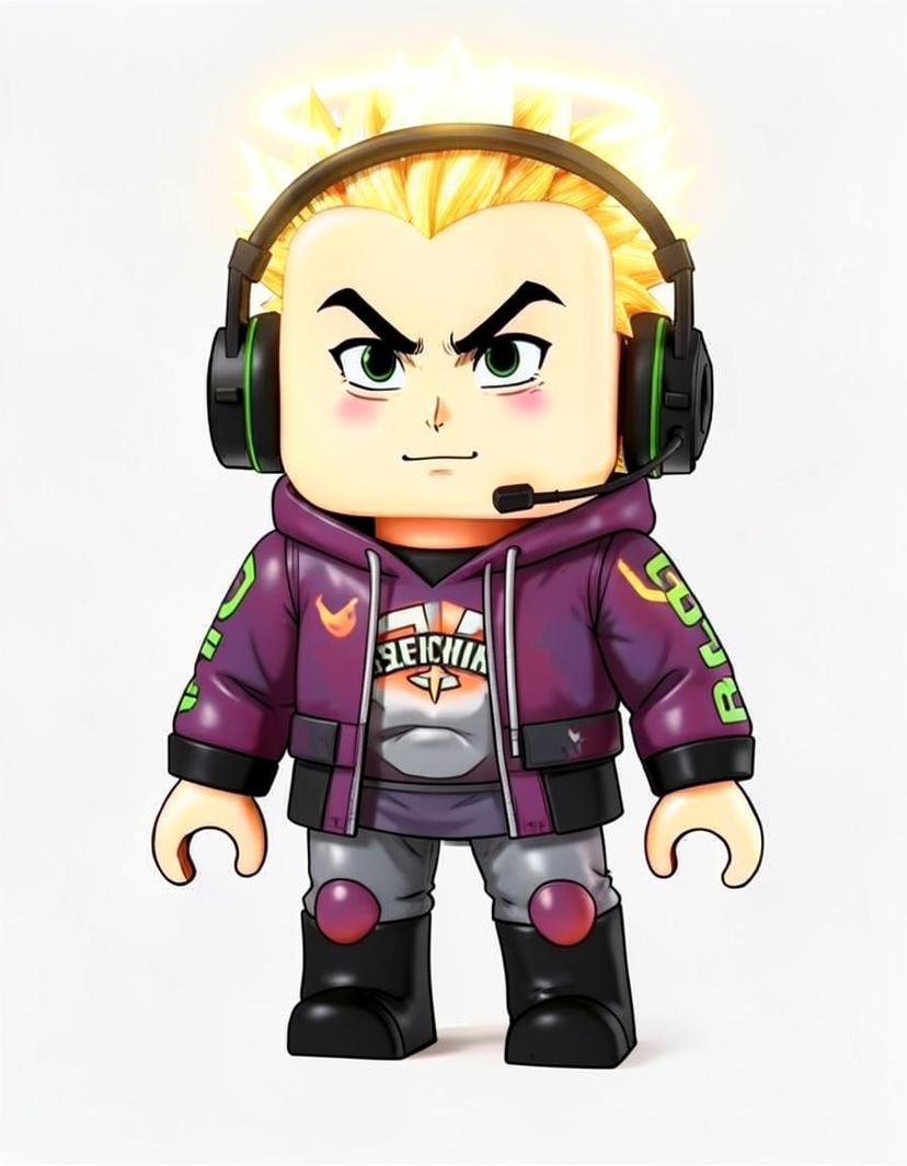 Neon Halo, a Roblox OC made on GenTube