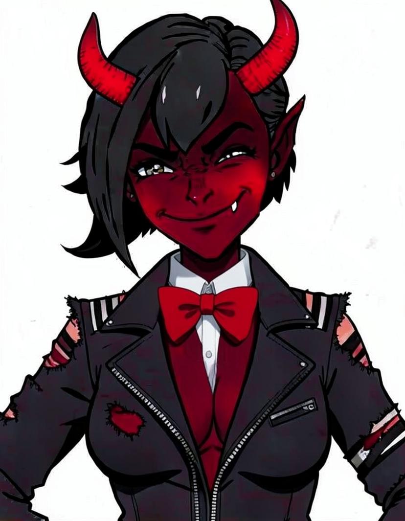 Nightspike, a Hazbin Hotel OC made on GenTube
