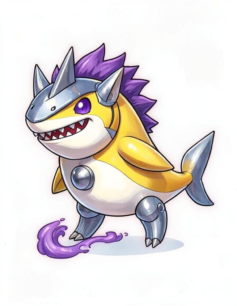 Aegishark, a Pokemon OC made on GenTube