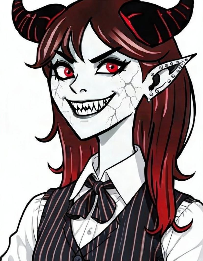 Scarlet Wraith, a Hazbin Hotel OC made on GenTube
