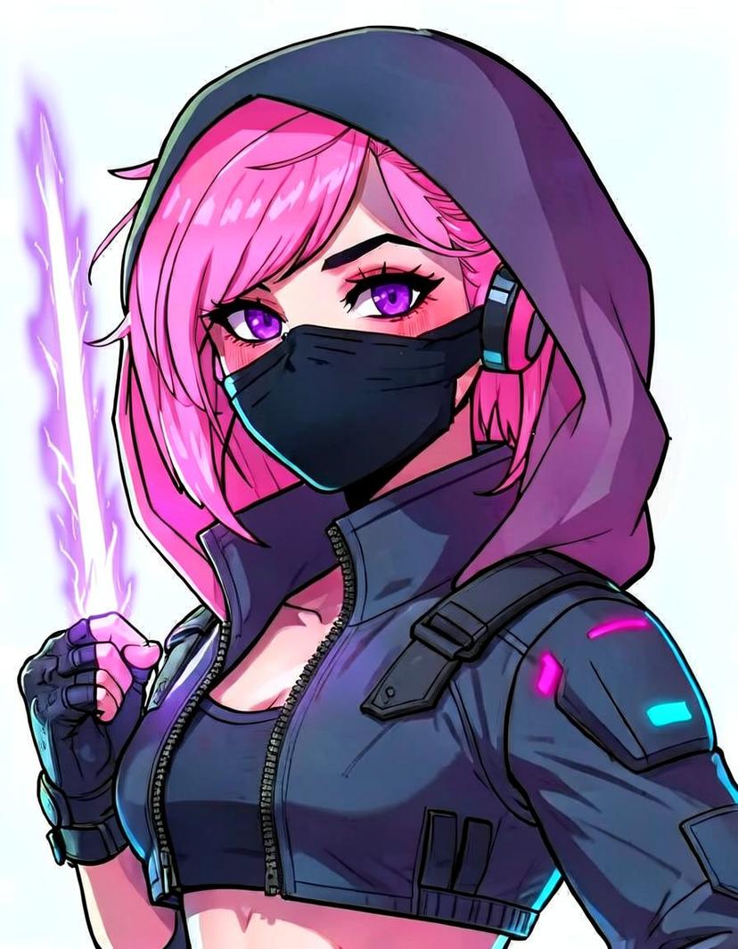 Violetblade, a Zenless Zone Zero OC made on GenTube