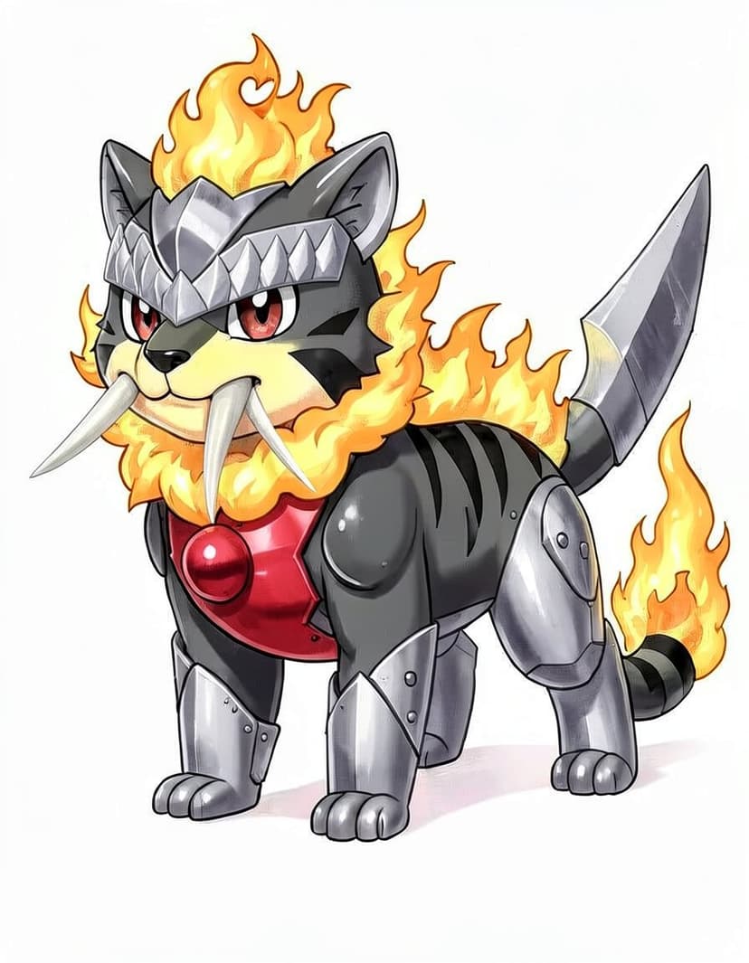 Blazestripe, a Pokemon OC made on GenTube