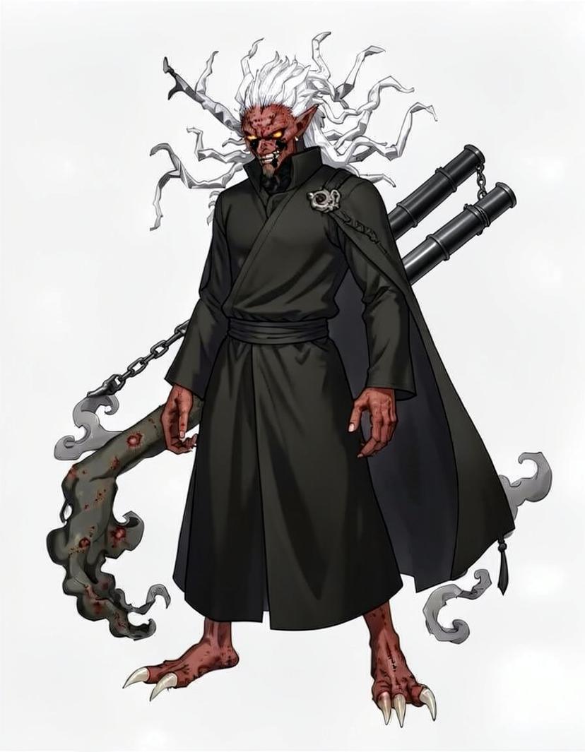 Ashen Maw, a Jujutsu Kaisen OC made on GenTube