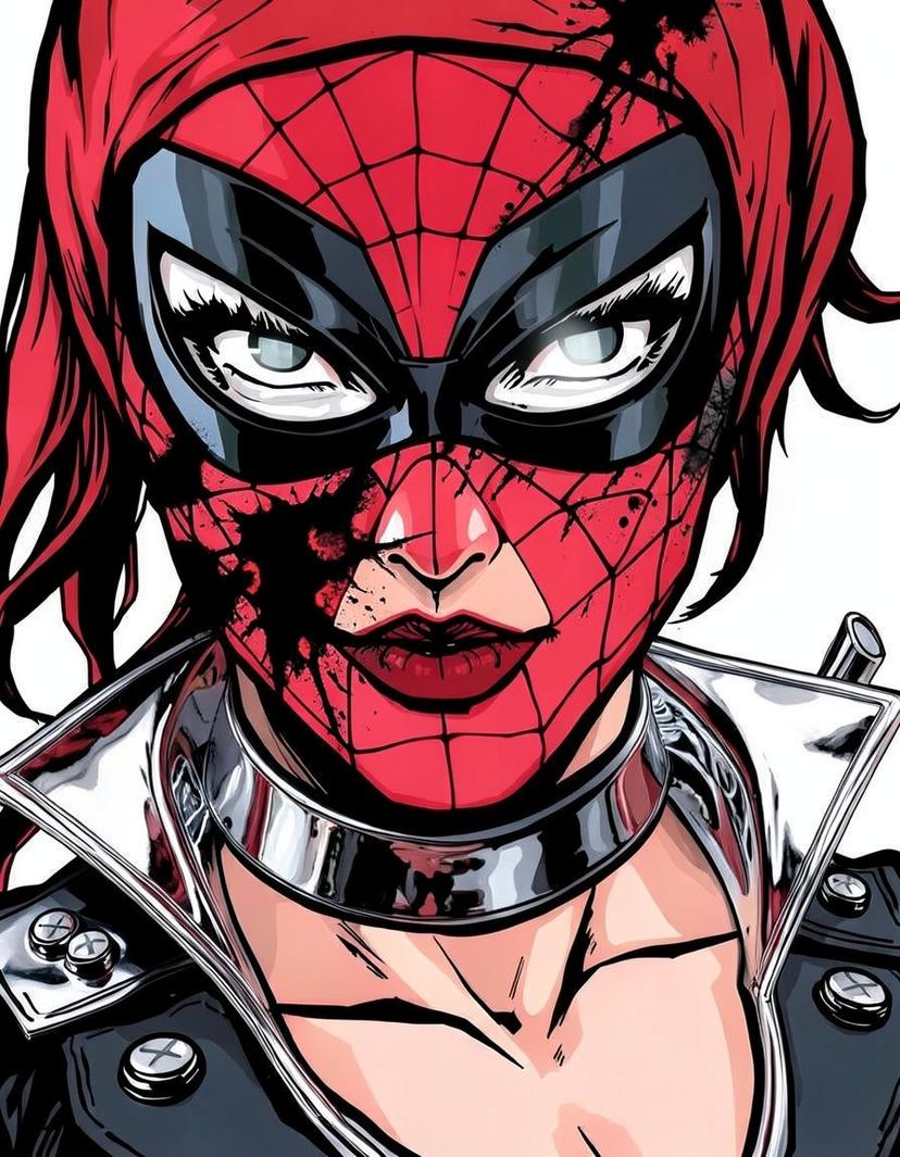 Crimson Veil, a Spidersona OC made on GenTube