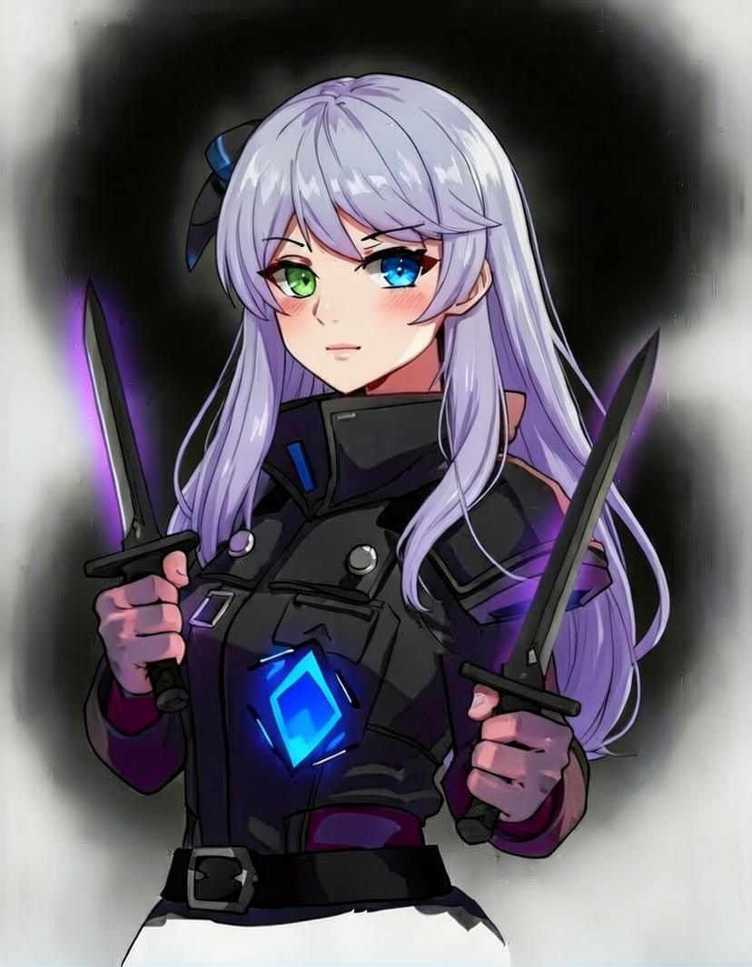 Astra Nighthawk, a Solo Leveling OC made on GenTube