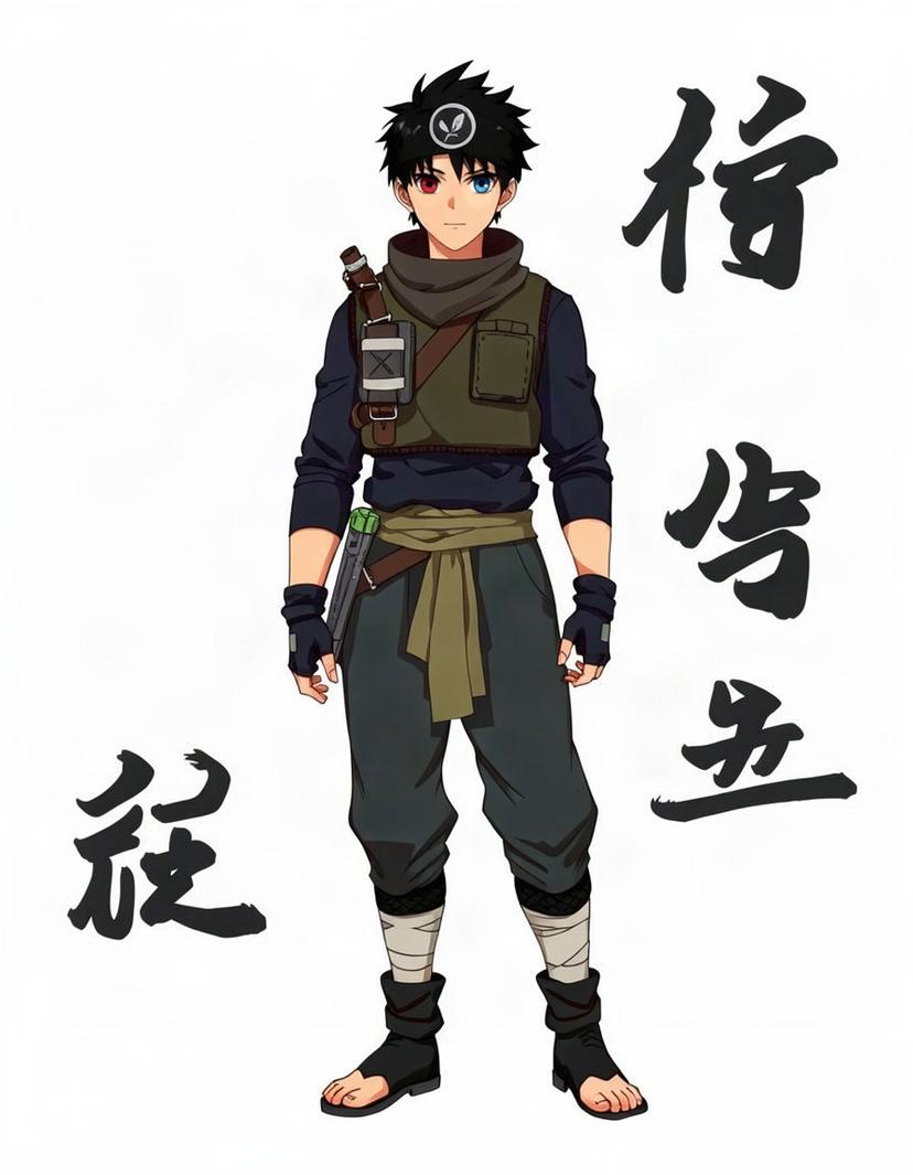 Leafshade, a Naruto OC made on GenTube