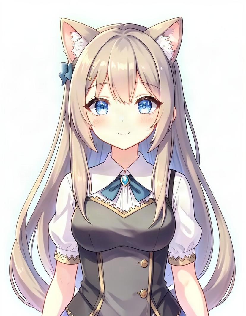 NekoLuna, a Waifu OC made on GenTube
