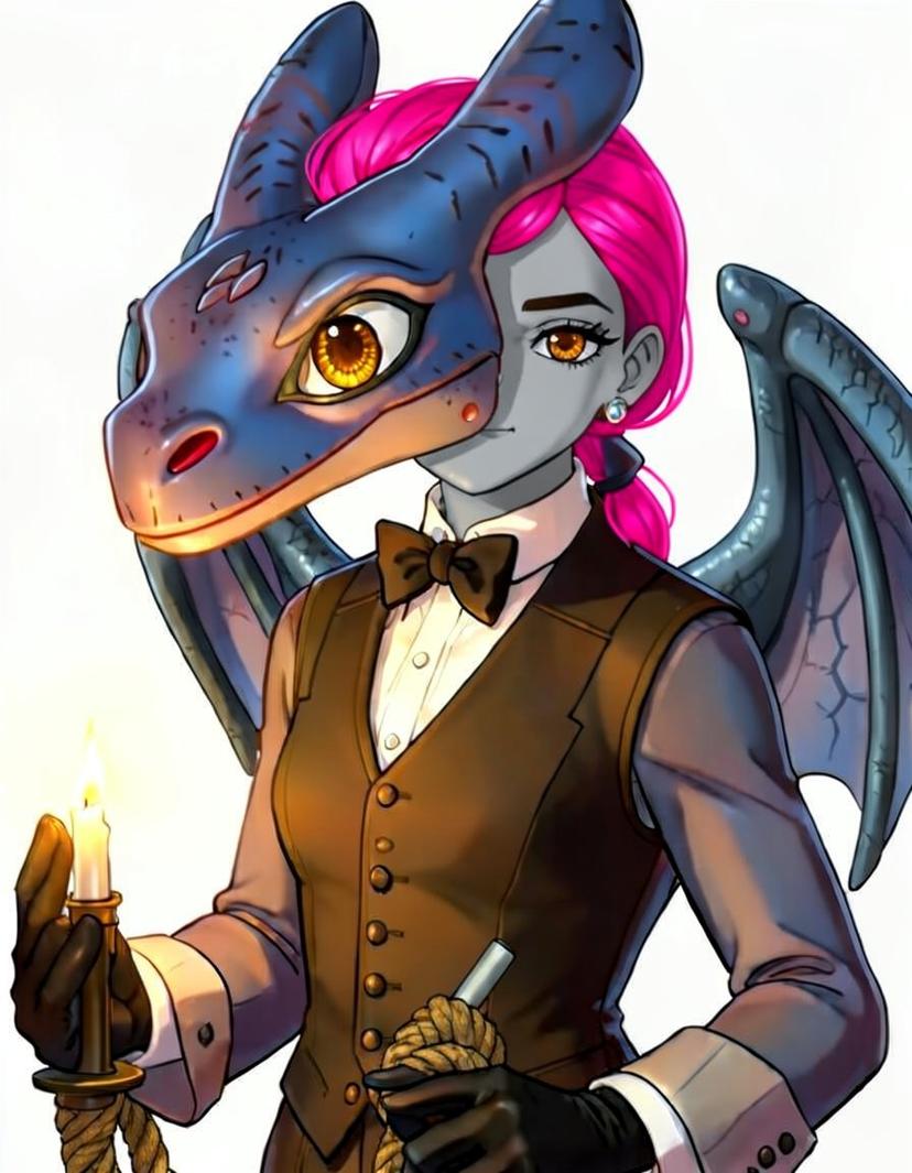 Pinkscale, a How to Train Your Dragon OC made on GenTube