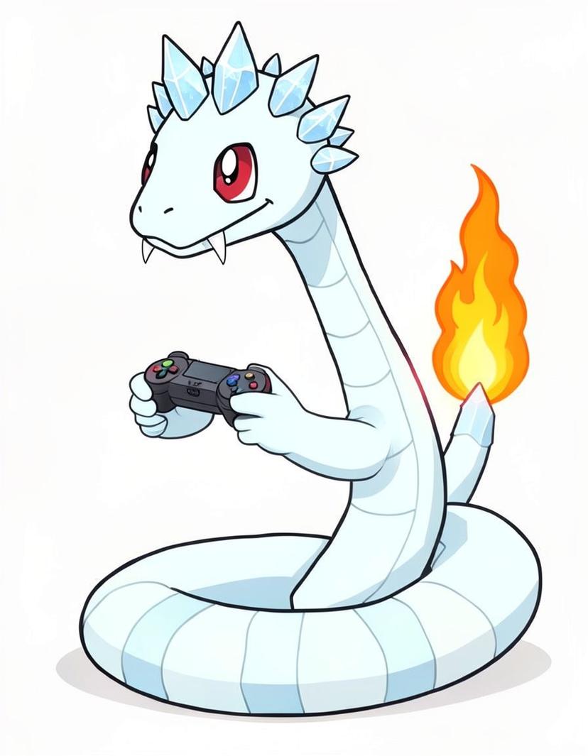 Frostcoil, a Pokemon OC made on GenTube