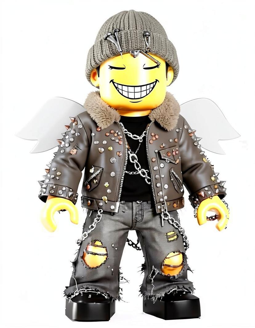 PixelGrin, a Roblox OC made on GenTube