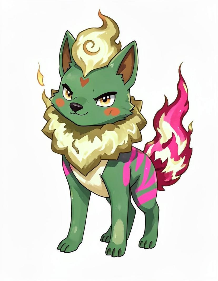 Blazedpup, a Pokemon OC made on GenTube