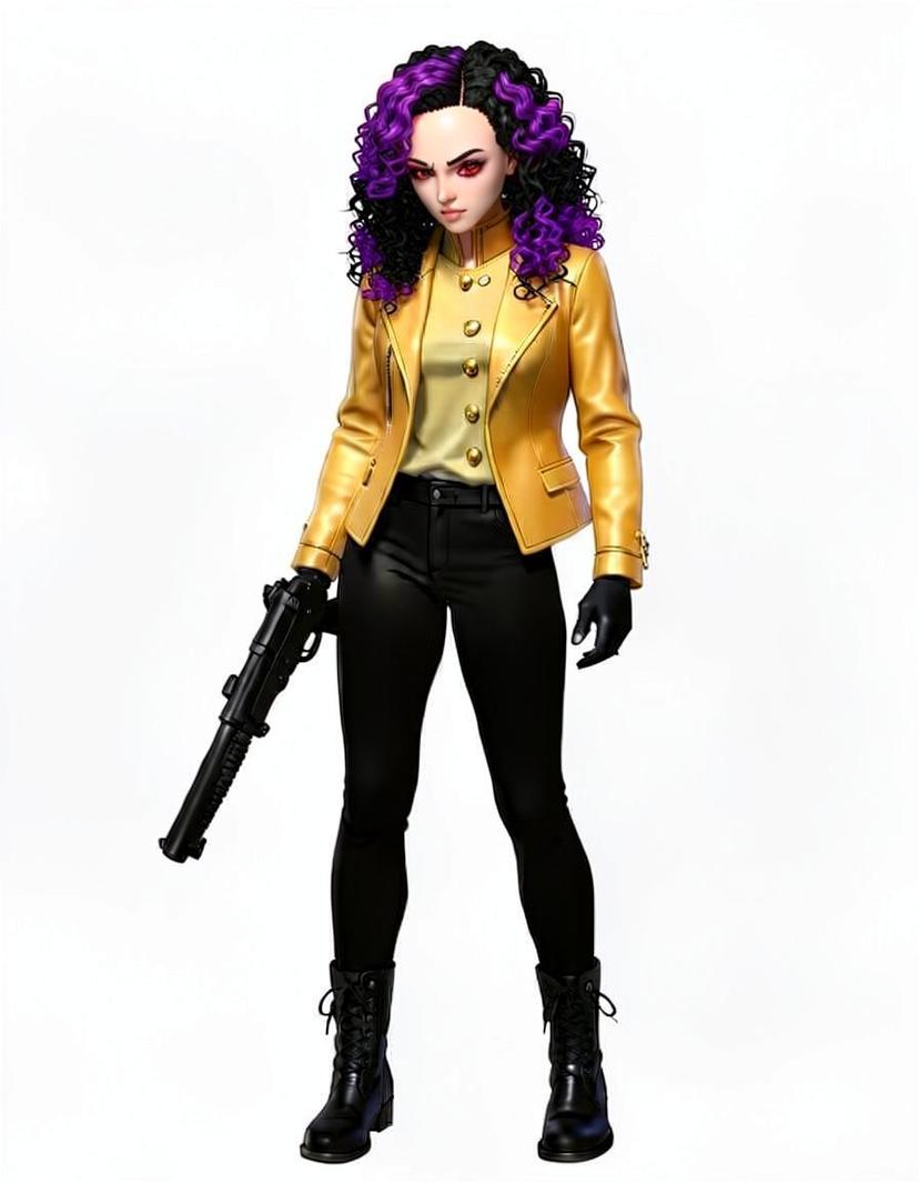 Violet Ironveil, a Arcane OC made on GenTube