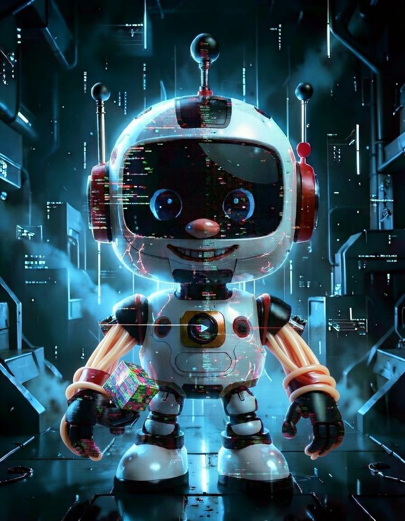 Glitchy Gear, a Digital Circus OC made on GenTube