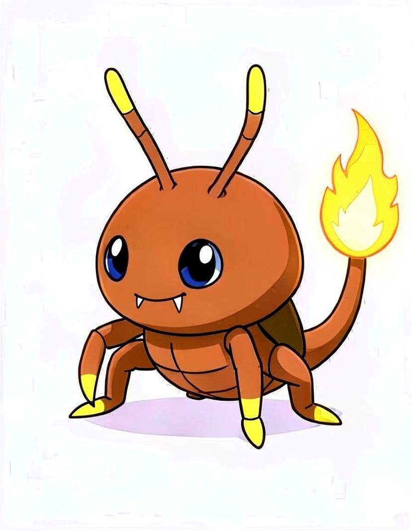 Burnmite, a Pokemon OC made on GenTube
