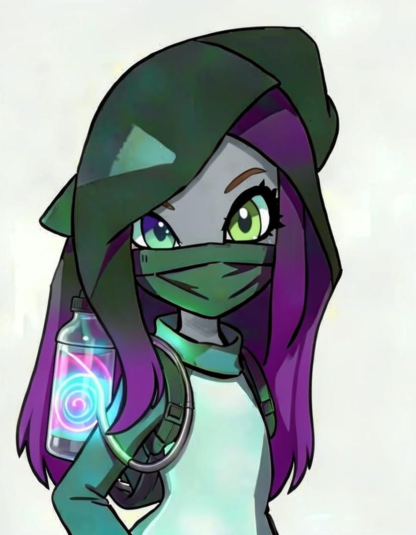 Inkshade Siren, a Splatoon OC made on GenTube