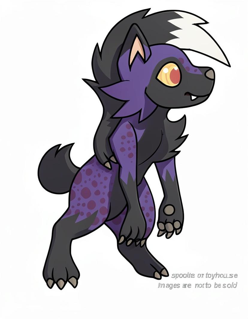 Midnight lycanroc and arceus mix, a Pokemon OC made on GenTube