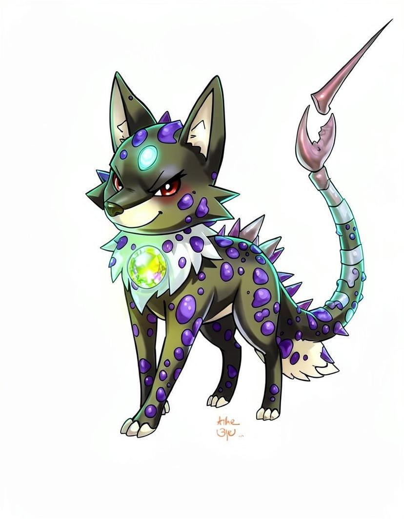 Fumehowl, a Pokemon OC made on GenTube