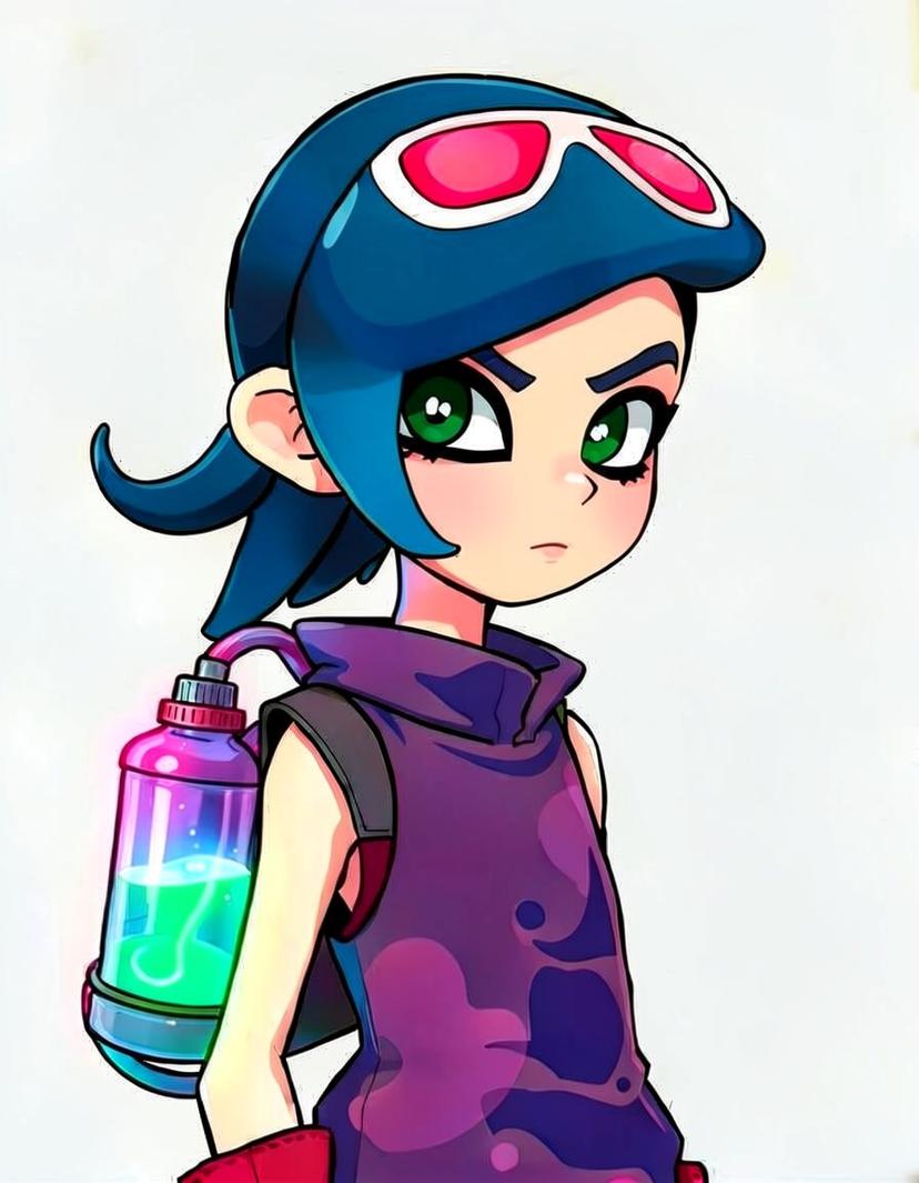 Squidwave, a Splatoon OC made on GenTube