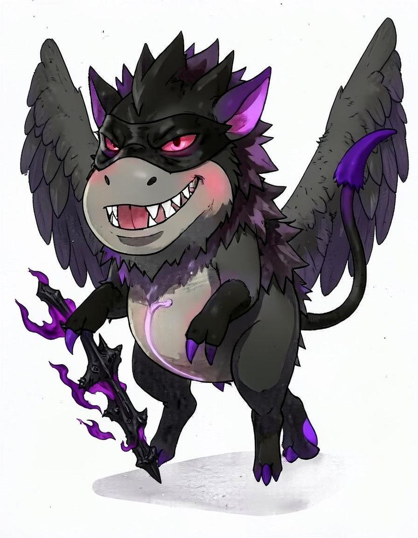 Shademon, a Pokemon OC made on GenTube