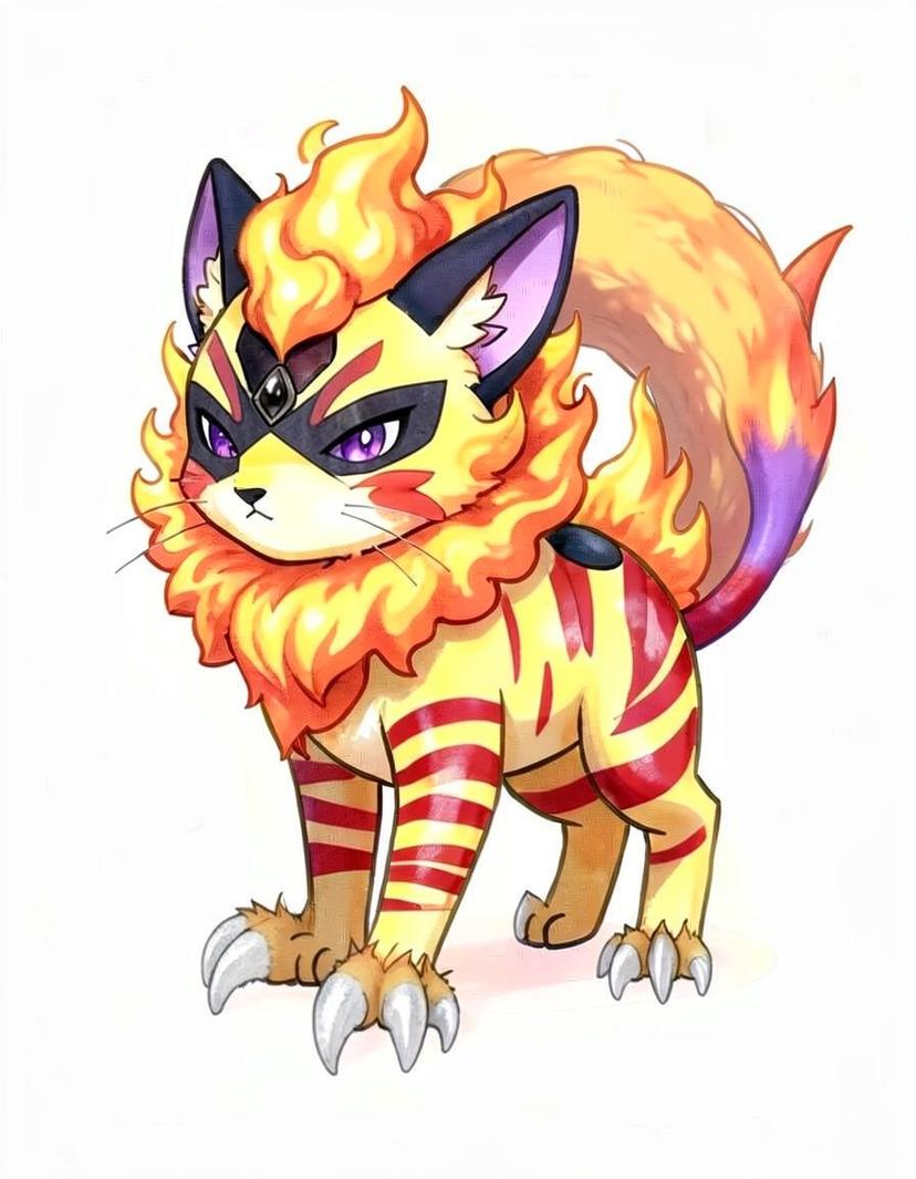 Pyrowhisk, a Pokemon OC made on GenTube