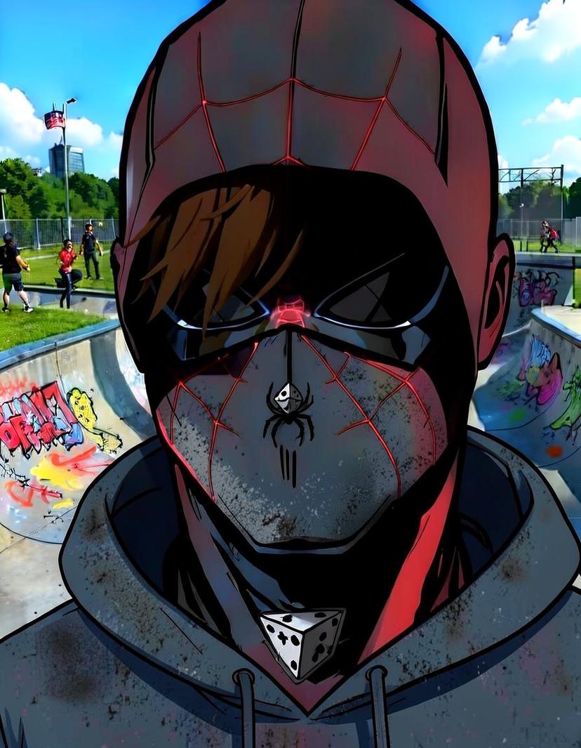 Dobbelsteen, a Spidersona OC made on GenTube